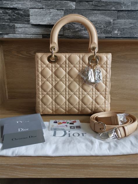 lady dior medium beige|dior lady price.